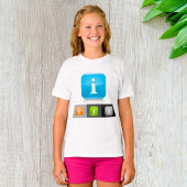 T-shirt Symboles modernes d'information brillante