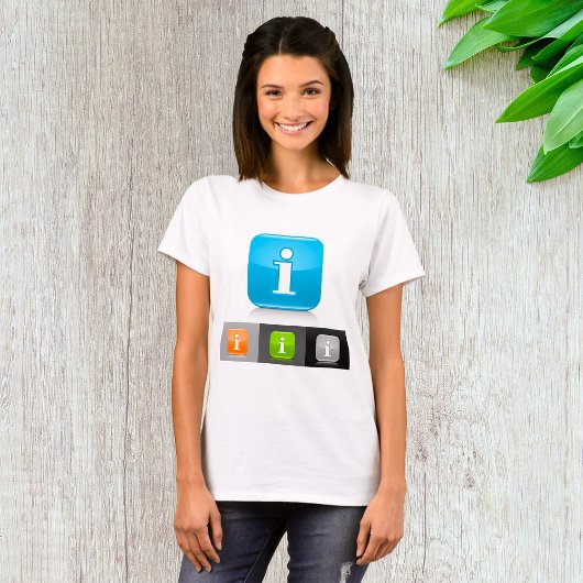 T-shirt Symboles modernes d'information brillante