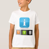 T-shirt Symboles modernes d'information brillante (Devant)
