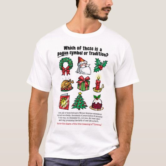 T-shirt SYMBOLES PAÏENS de NOËL (Devant)