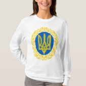 T-shirt symbolique ukrainien à manches longues de (Devant)
