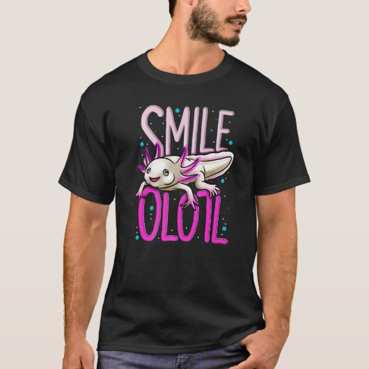 T-shirt Sympa Axolotl souriant souriant souriant souriant  (Devant)