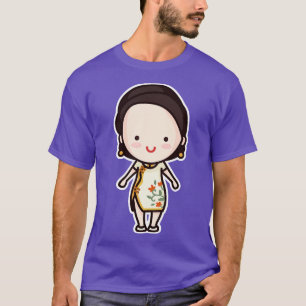 T-shirt Sympa chinois moderne femme toon caractère