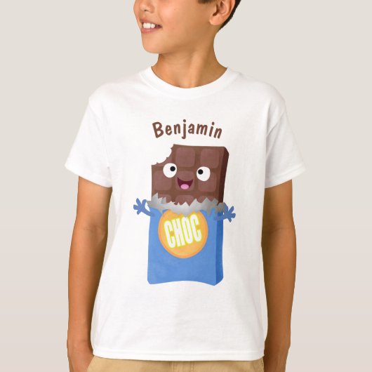 T-shirt Sympa chocolat chocolat bonbon bar personnage de d (Devant)