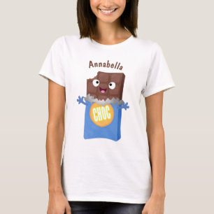 T-shirt Sympa chocolat chocolat bonbon bar personnage de d