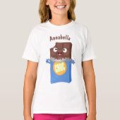 T-shirt Sympa chocolat chocolat bonbon bar personnage de d (Devant)