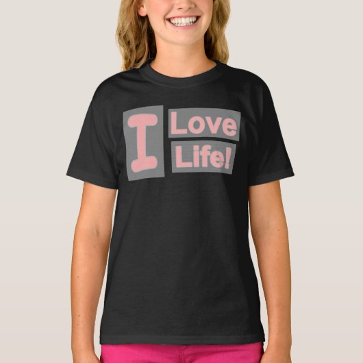 T-shirt Sympa Conception "Love Life". Commandez dès mainte (Devant)