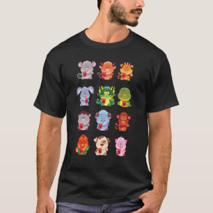 T-shirt Sympathique chinois Zodiac Signes animal lunaire N