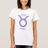 T-shirt Sympathique Taurus Astrologie Signe Custom Purple  (Devant)