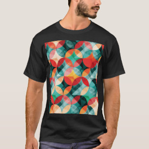 T-shirt Symphonie circulaire : Colorée Abstraite Vintage