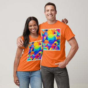 T-shirt Symphonie de couleurs géométriques