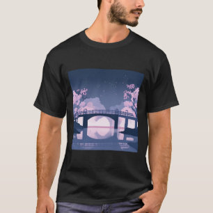 T-shirt Symphonie de sérénité au clair de lune d'une forêt