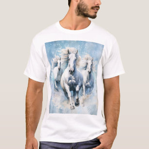 T-shirt Symphonie des chevaux blancs Snowbound : Galloping