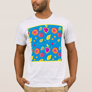 T-shirt Symphonie Motif de fruits de néon colorés