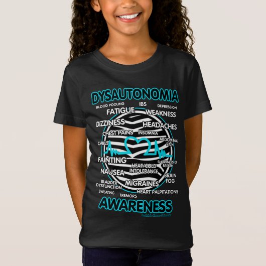 T-Shirt Symptômes de dysautonomie (Devant)