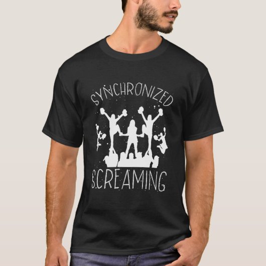 T-shirt Synchronized Screaming Cheerleading Cheerleader (Devant)