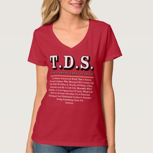 T-SHIRT SYNDROME DE DERANGEMENT DU TRAITEMENT T.D.S. (Devant)