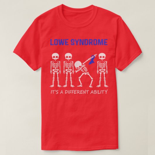 T-shirt Syndrome De Lowe Dabbing Squelette Une Capacité Di (Design devant)