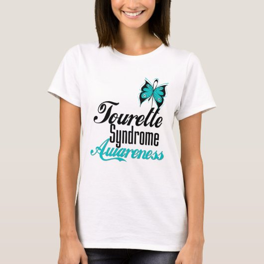 T-shirt Syndrome de Tourette de conscience de papillon (Devant)