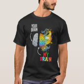 T-shirt Syndrome de Tourette Syndrome du cerveau Tourette (Devant)