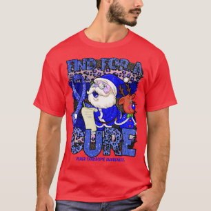 T-shirt Syndrome d'Usher Sensibilisation léopard de noël c