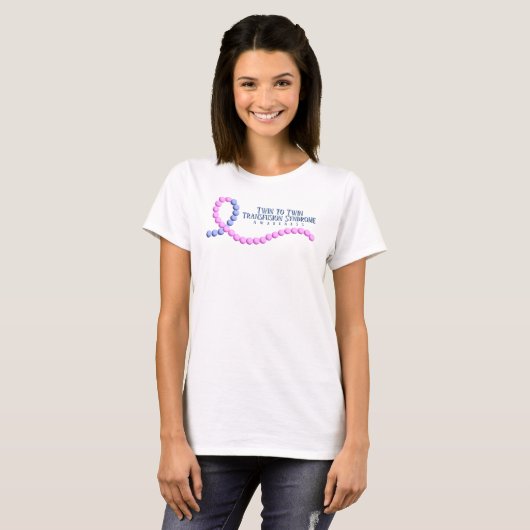 T-shirt Syndrome transfusionnel jumelé à double ruban perl (Devant entier)