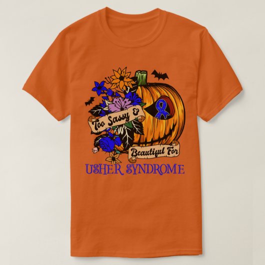 T-shirt Syndrome Usher Sensibilisation rétro halloween eff (Design devant)
