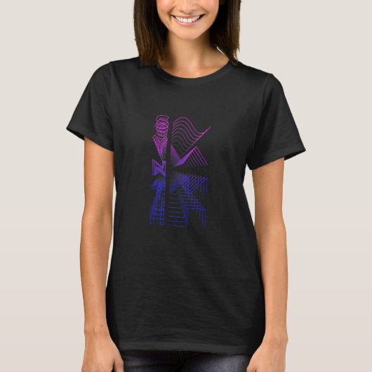 T-shirt Synth Waveform analogique Audio Electronique Synth (Devant)