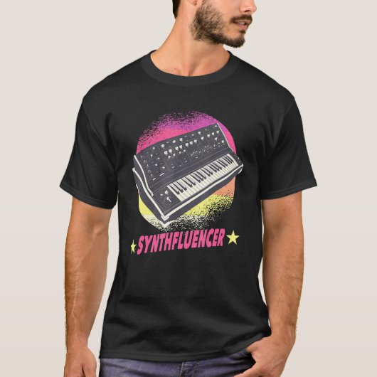 T-shirt Synthétiseur analogique - Synthfluencer - Synth Re (Devant)