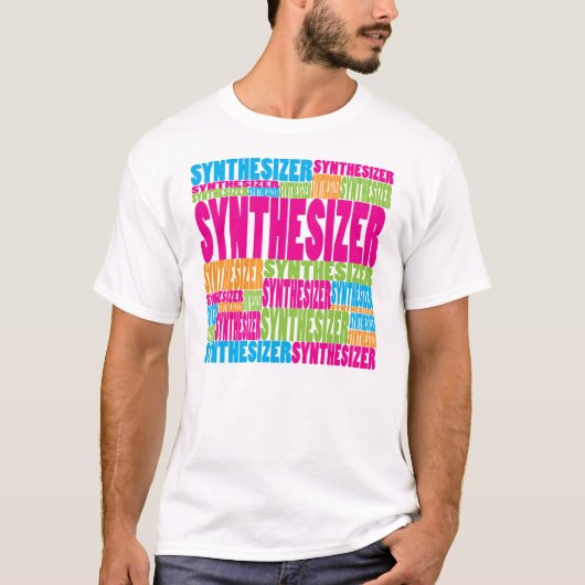 T-shirt Synthétiseur coloré (Devant)