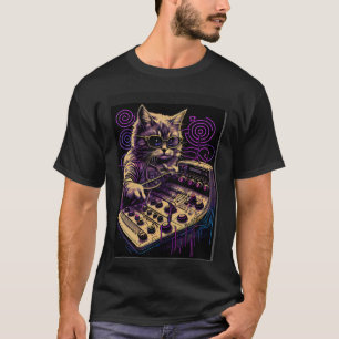 T-shirt Synthétiseur de chat Synthétiseur analogique Vinta