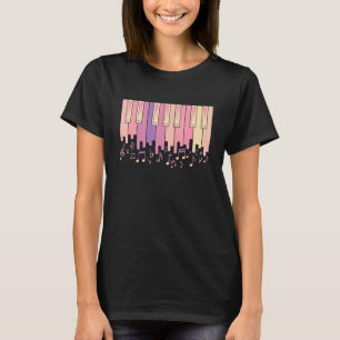 T-shirt Synthétiseur De Clavier Piano Et Clé Arbable