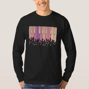 T-shirt Synthétiseur De Clavier Piano Et Clé Arbable