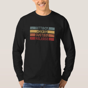 T-shirt Synthétiseur De Synthèse Adsr Musique Rétro