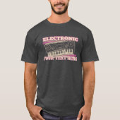 T-shirt synthétiseur électronique avec texte perso (Devant)