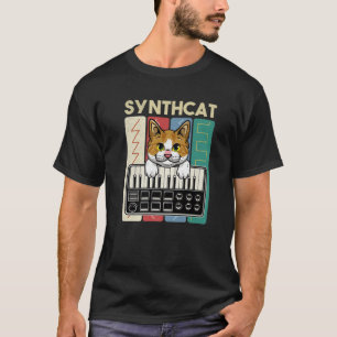 T-shirt Synthétiseur modulaire Analog Vintage Cat Waveform