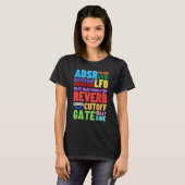 T-shirt Synthétiseur modulaire analogique Mots Techno Rave (Devant entier)