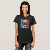 T-shirt Synthétiseur modulaire Clavier Synthétiseur Cat (Devant entier)