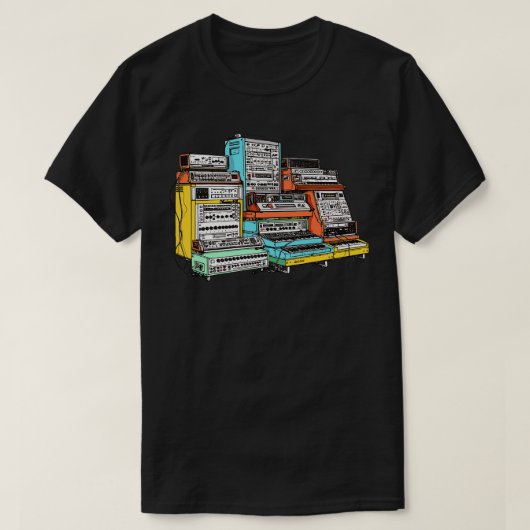T-shirt Synthétiseur modulaire Conception esthétique du ve (Design devant)
