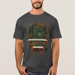 T-shirt Synthétiseur modulaire Musique électronique avec c