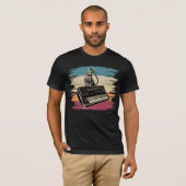 T-shirt Synthétiseur modulaire Musique électronique Chat a (Devant entier)