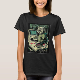 T-shirt Synthétiseur pour chat Synthétiseur analogique Mat