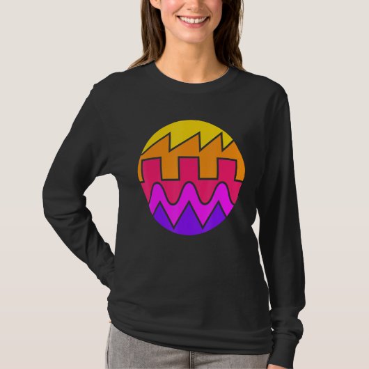 T-shirt Synthétiseur Rétro Waveform Sound Wave Electronic (Devant)