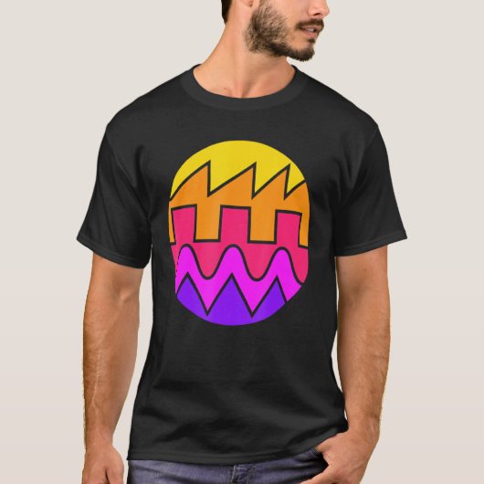 T-shirt Synthétiseur Rétro Waveform Sound Wave Electronic (Devant)