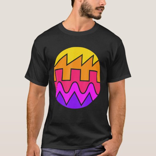 T-shirt Synthétiseur Rétro Waveform Sound Wave Electronic (Devant)