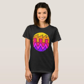 T-shirt Synthétiseur Rétro Waveform Sound Wave Electronic (Devant entier)