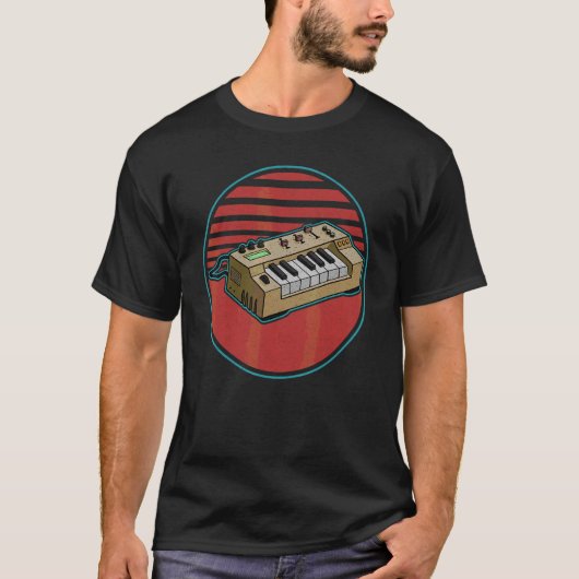 T-shirt Synthétiseur Synthétiseur Clavier Musiciens électr (Devant)
