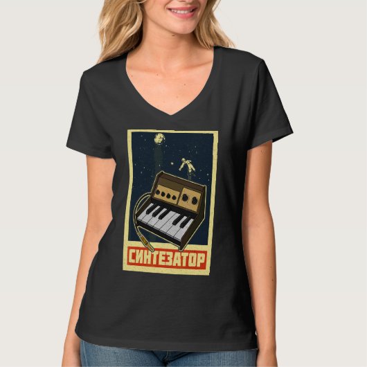 T-shirt Synthétiseur Synthétiseur Clavier Musiciens électr (Devant)