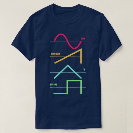 T-shirt Synthétiseur Techno Modulaire Synth Analog (Design devant)