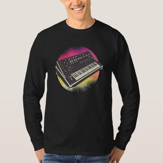 T-shirt Synthétiseur Techno Retro (Devant)